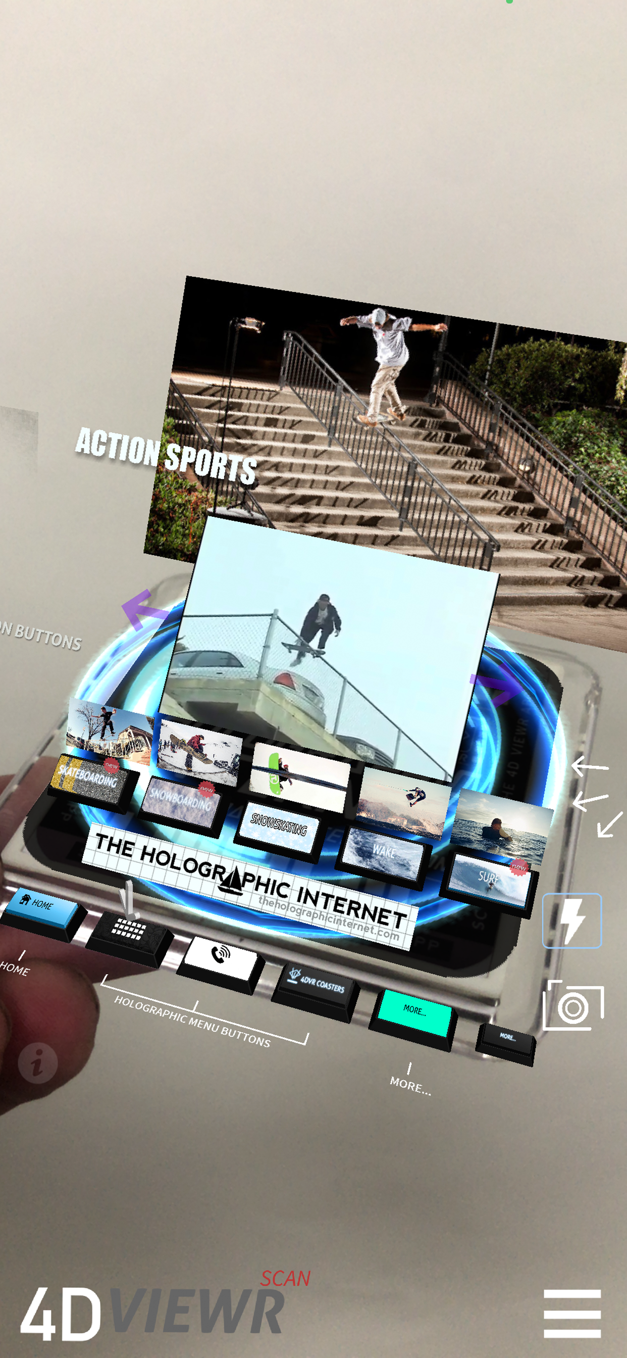 Skateboarding AR scene