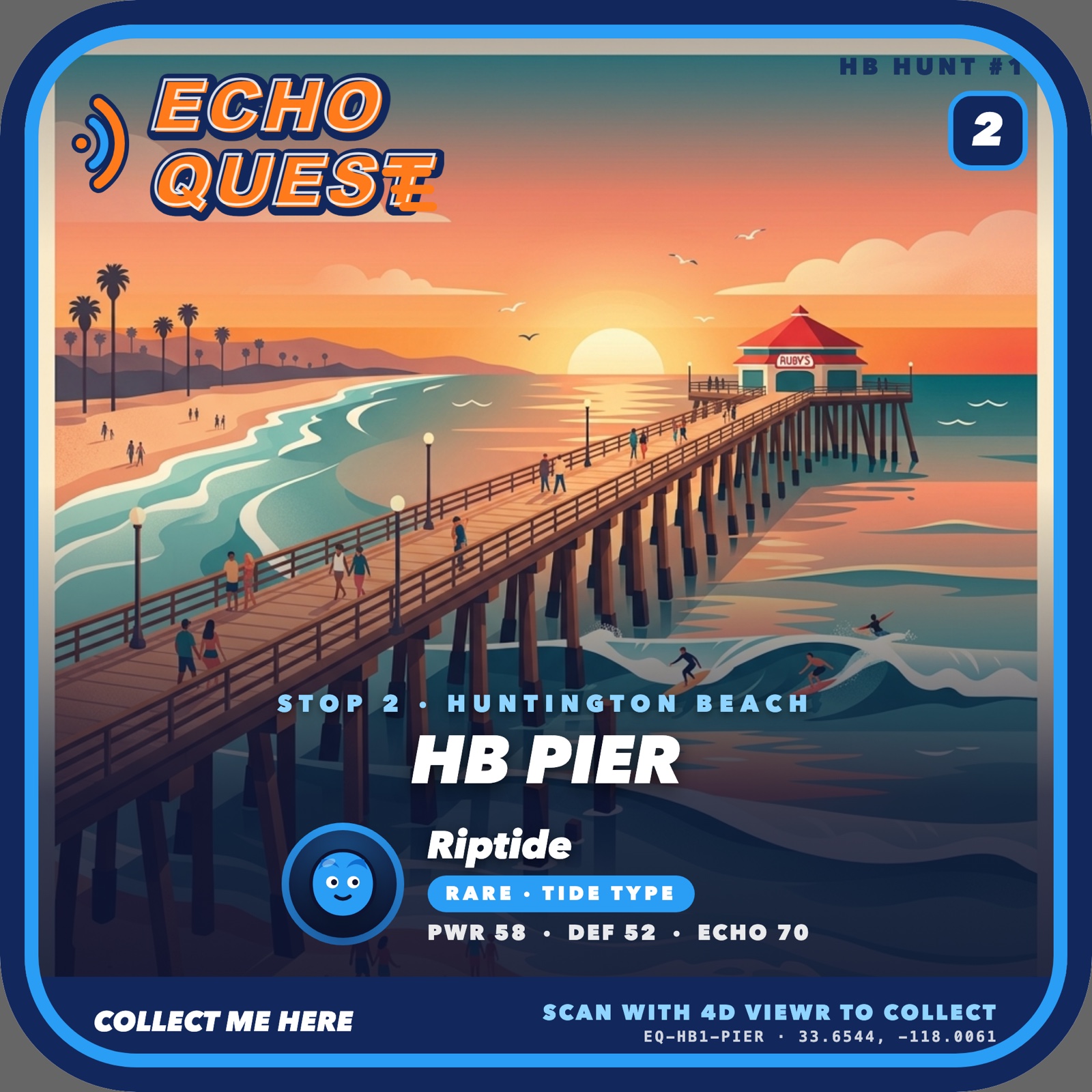 HB Pier stop card