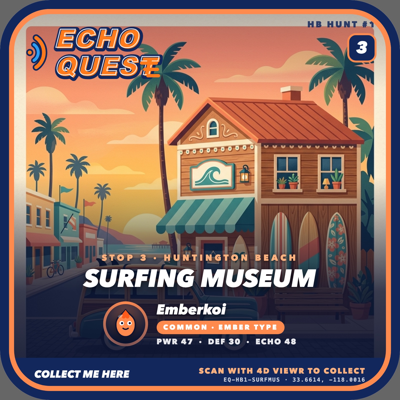 Surf Museum stop card